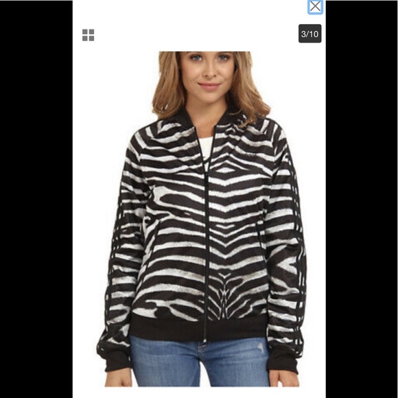 Adidas X Rita Ora Collaboration Zebra Track Jacket - Picture 1 of 12
